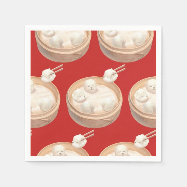 Smile Hund - Xiao Long Bao Delight Pappersservett (Framsidan)