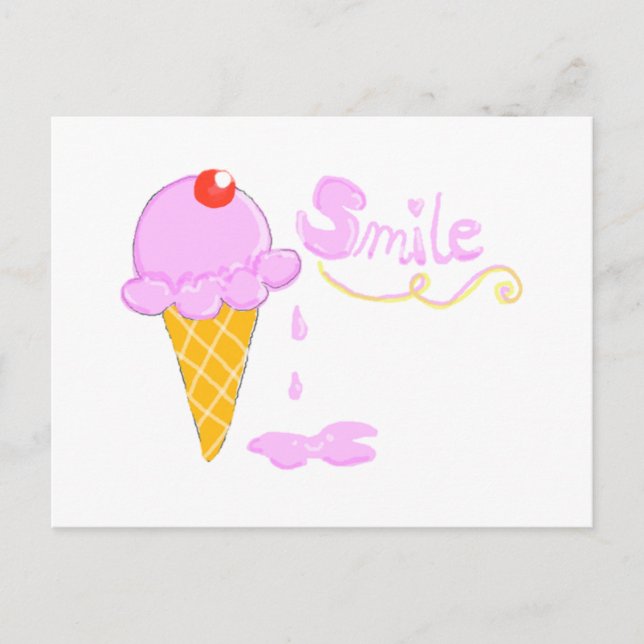 Smile Ice Cream Vykort (Framsida)