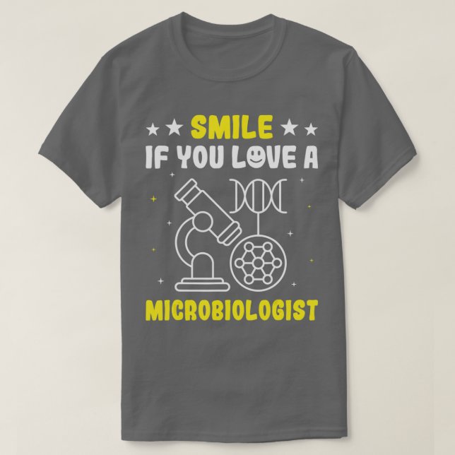 Smile If You Love A Microbiologist Cell Structure  T Shirt (Design framsida)