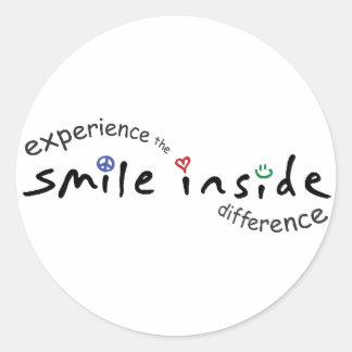 Smile Inside Sticker Lakan Runt Klistermärke