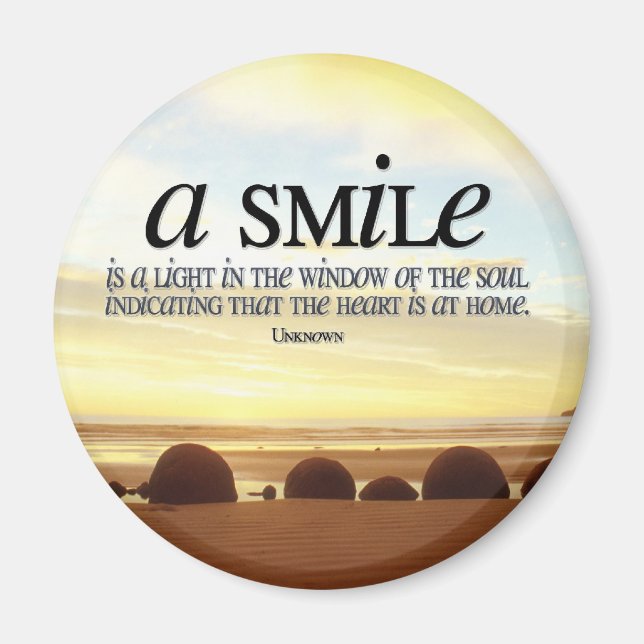 Smile inspirationsmagnet magnet (Framsidan)
