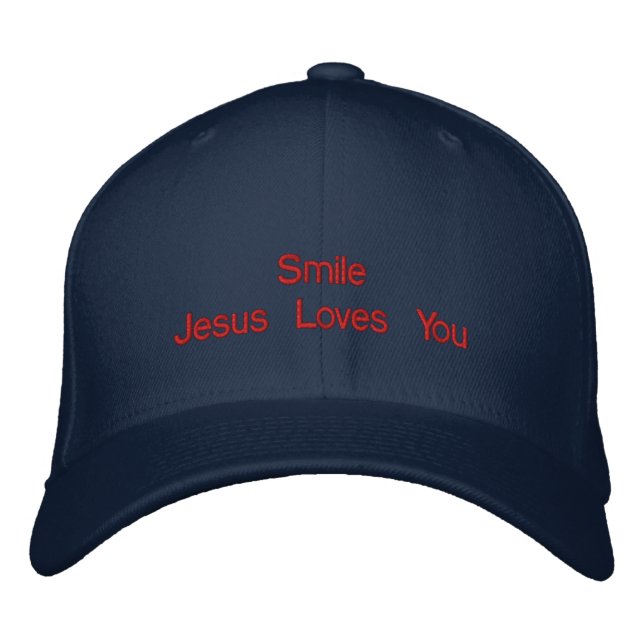 Smile Jesus Kärlek, du har Broderad Keps (Framsida)