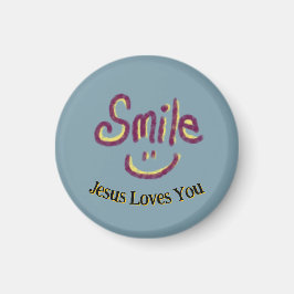 Smile Jesus Loves You Christian  Magnet