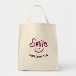 Smile Jesus Loves You Personalized  Tygkasse