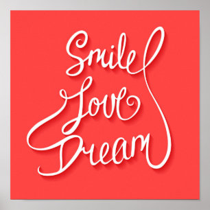 Smile Kärlek Dream Poster