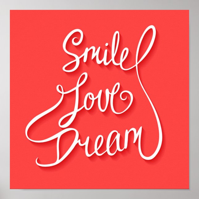 Smile Kärlek Dream Poster (Framsidan)