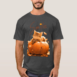 Smile Kattunge Halloween-vänner T Shirt