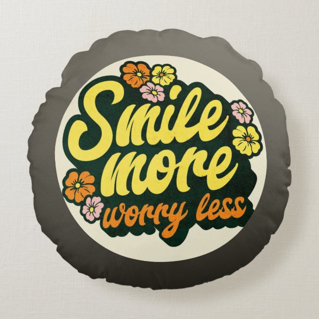 Smile Le Less Kuddankare Rund Kudde (Framsidan)
