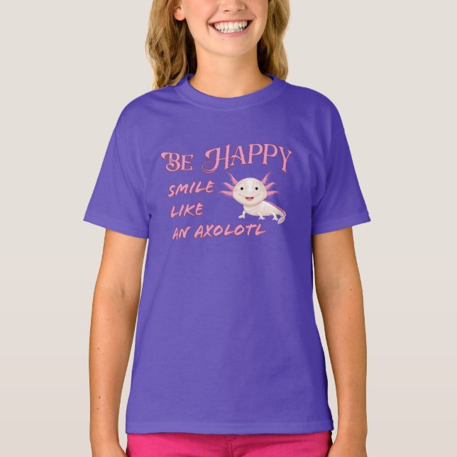 Smile Like an Axolotl T Shirt (Framsida)