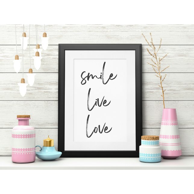 Smile, Live, Laugh Poster – Positive Energie  (Skapare uppladdad)