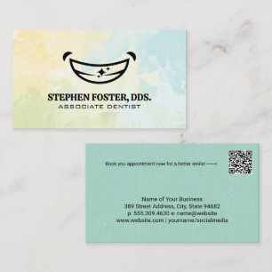 Smile Logotyp Tandläkares Professionell Visitkort