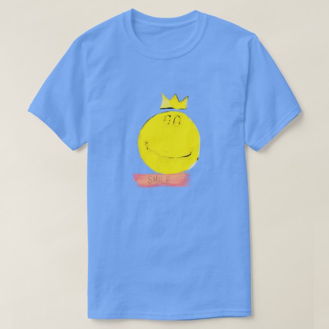 SMILE Lycklig Ansikte T-Shirt (Design framsida)