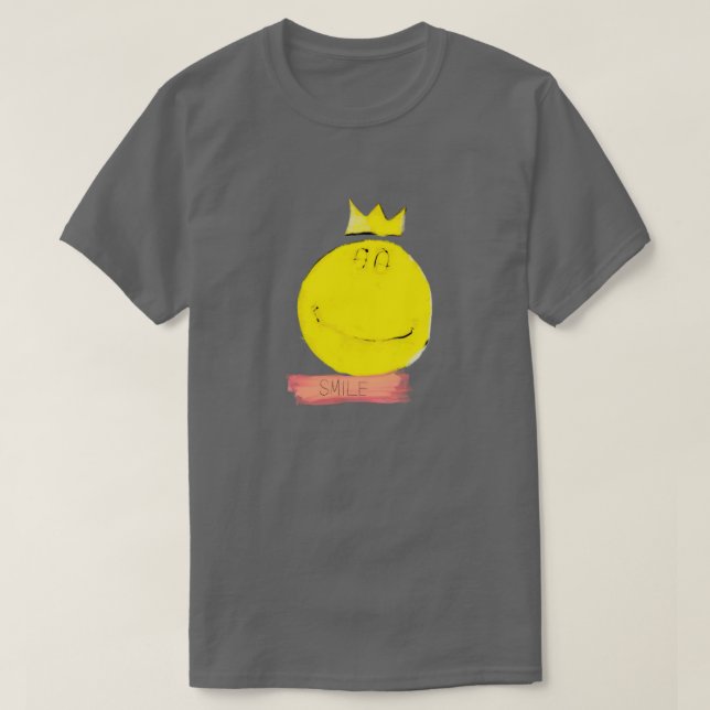 SMILE Lycklig Ansikte T-Shirt (Design framsida)