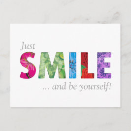 Smile Lycklig, citat 02 - Var dinSelf Vykort