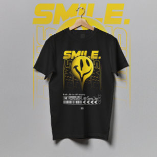 Smile lycklig emoji streetwear t shirt
