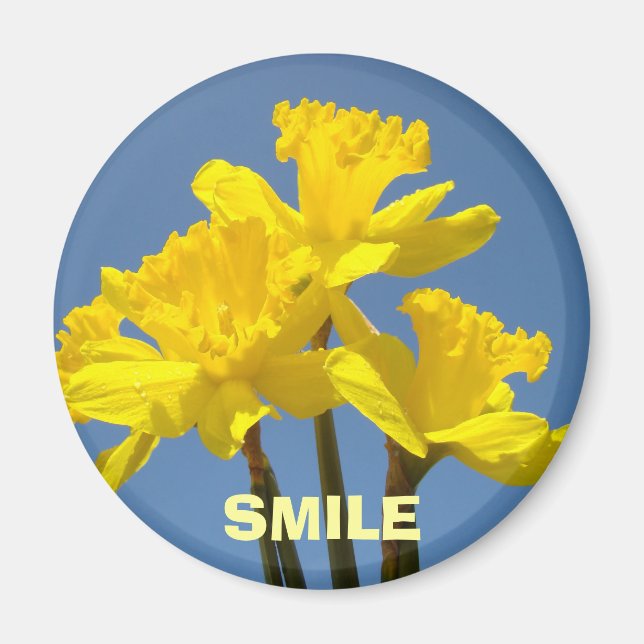SMILE magneter Gula Narcissblommor Leenden (Framsidan)