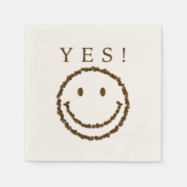 Smile med kaffebönor pappersservett