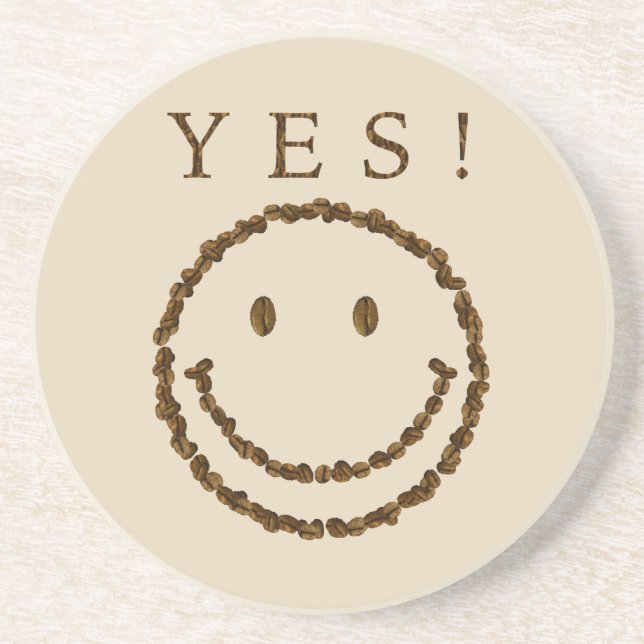 Smile med kaffebönor underlägg (Framsidan)