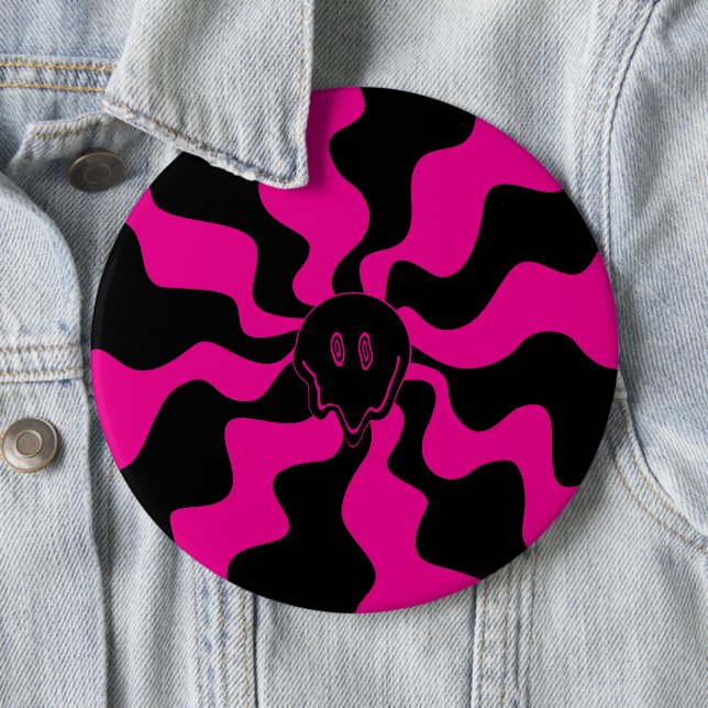 Smile Melt - Magenta och svart Knapp (In Situ)
