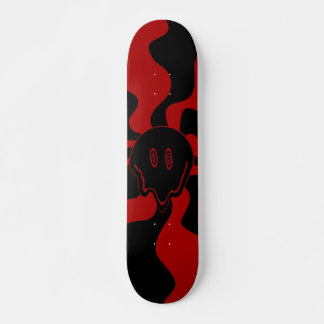 Smile Melt Retro Red and Black Mini Skateboard Bräda 18,5 Cm