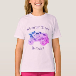 Smile Monster Lastbil Rally Födelsedagsfest T Shirt