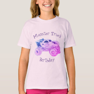 Smile Monster Lastbil Rally Födelsedagsfest T Shirt