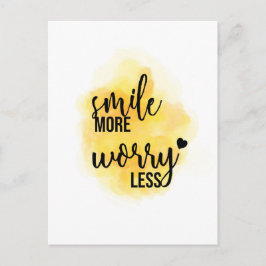 "Smile more Wormore Less" Postkort för offerter Vykort