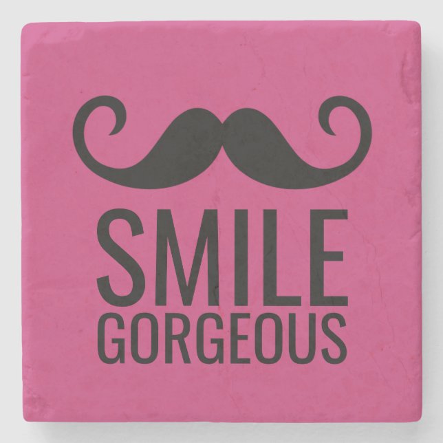 SMILE & Mustache ANY Base FÄRG Stone Underlägg (Framsidan)