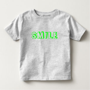 "Smile" neon grönt brev T Shirt
