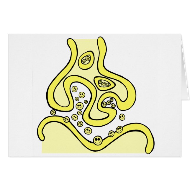 Smile Neurotransmitters Hälsningskort (Framsidan Horizontal)