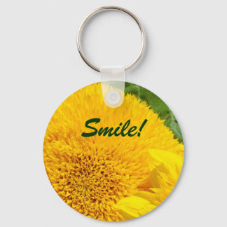 Smile, nyckelkedjor Sommar Gult Solblommor Lycklig Nyckelring