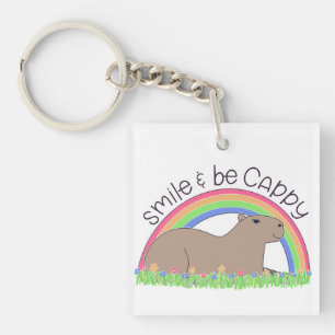 Smile och Be Cappy söt lycklig-kapybara