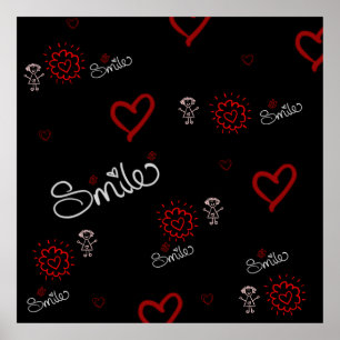 Smile och be Lycklig Poster