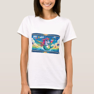 Smile och Wave Tshirt T Shirt