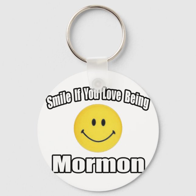 Smile om du Kärlek är mormon Nyckelring (Framsida)