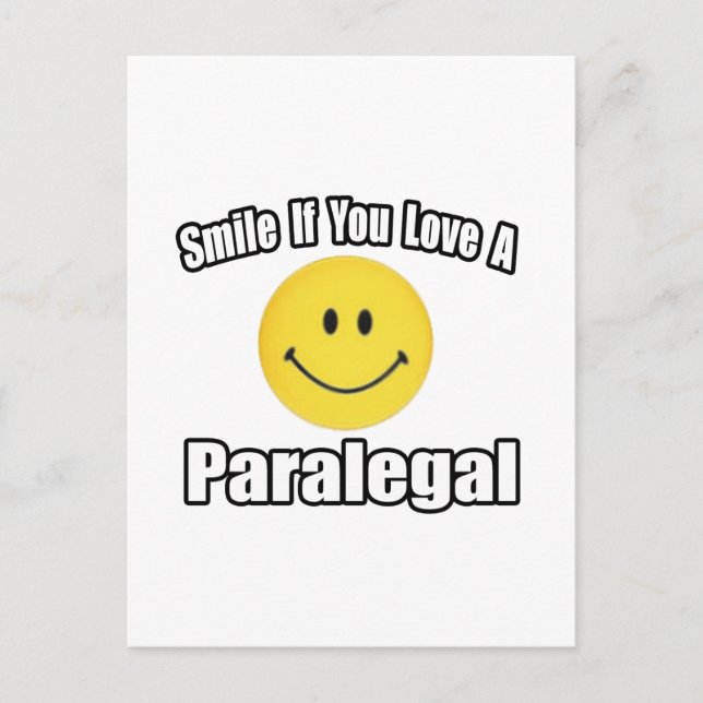 Smile om du Kärlek en Paralegal Vykort (Framsida)