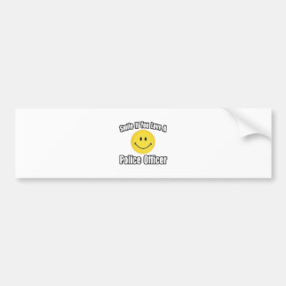 Smile om du Kärlekar en polisman Bildekal