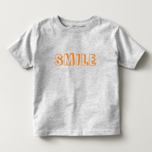 "Smile" orange brev grått T Shirt