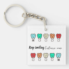  Smile" Personalized tooth keychain-dental gift