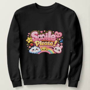 Smile Please text kawaii stil T Shirt