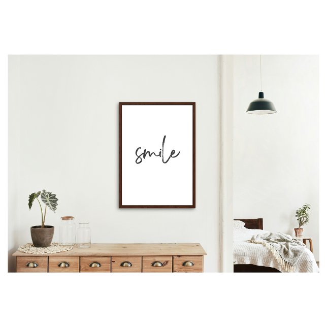 Smile Poster – Positive Energie für dein Zuhause (Das Smile Poster steht jeder Wand.)