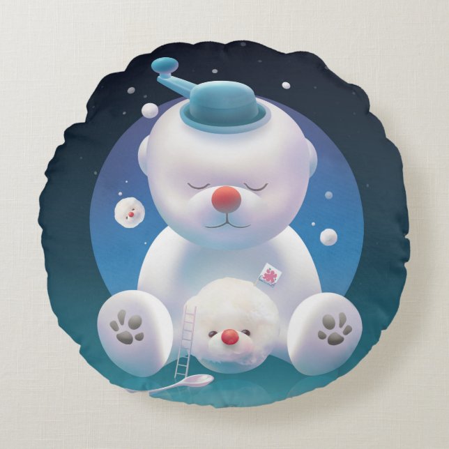 Smile Pup: Ice Shaver Drömland & Isbjörn Rund Kudde (Framsidan)