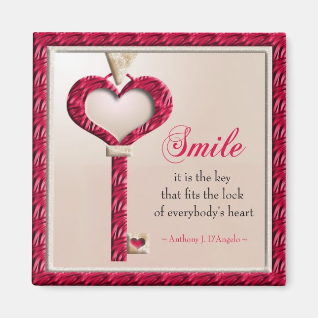 Smile Quote Motivation Magnet (Framsidan)