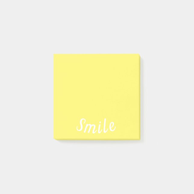 Smile Roligt Sunshine Gult Post-it Block (Framsida)