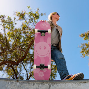 Smile - Rosa Mini Skateboard Bräda 18,5 Cm