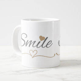 Smile Script Morsdag & Födelsedagspresent till hen Jumbo Mugg