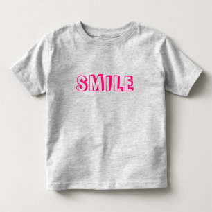 "Smile" shock rosa fuchsia brev T Shirt