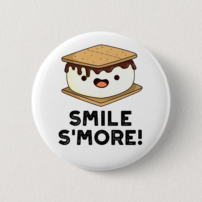Smile Smore Funny Sweet Food Pun Knapp (Framsida)