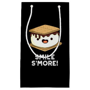 Smile Smore Funny Sweet Food Pun Mörk BG
