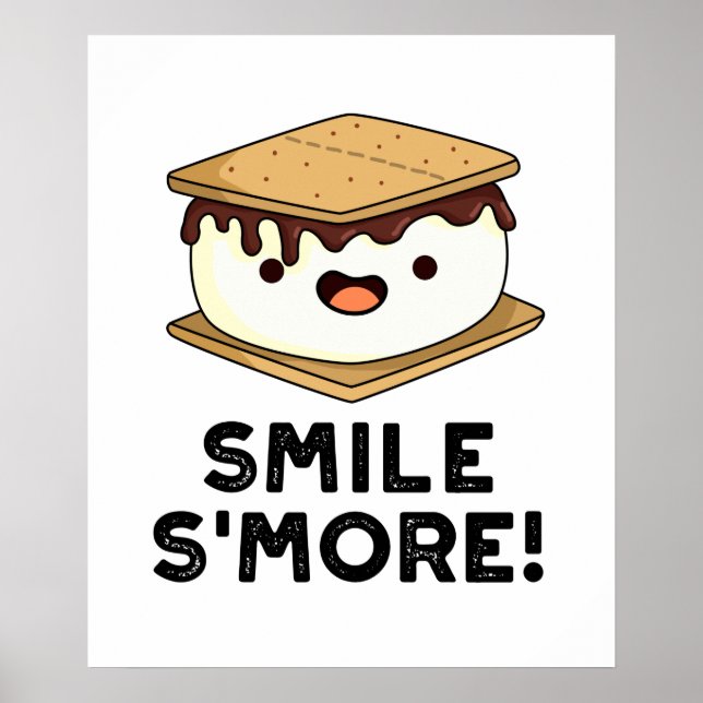 Smile Smore Funny Sweet Food Pun Poster (Framsidan)